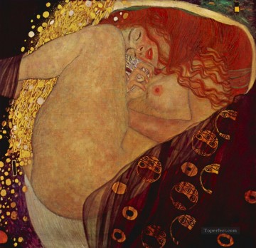 Danae Gustav Klimt Desnudo impresionista Pinturas al óleo